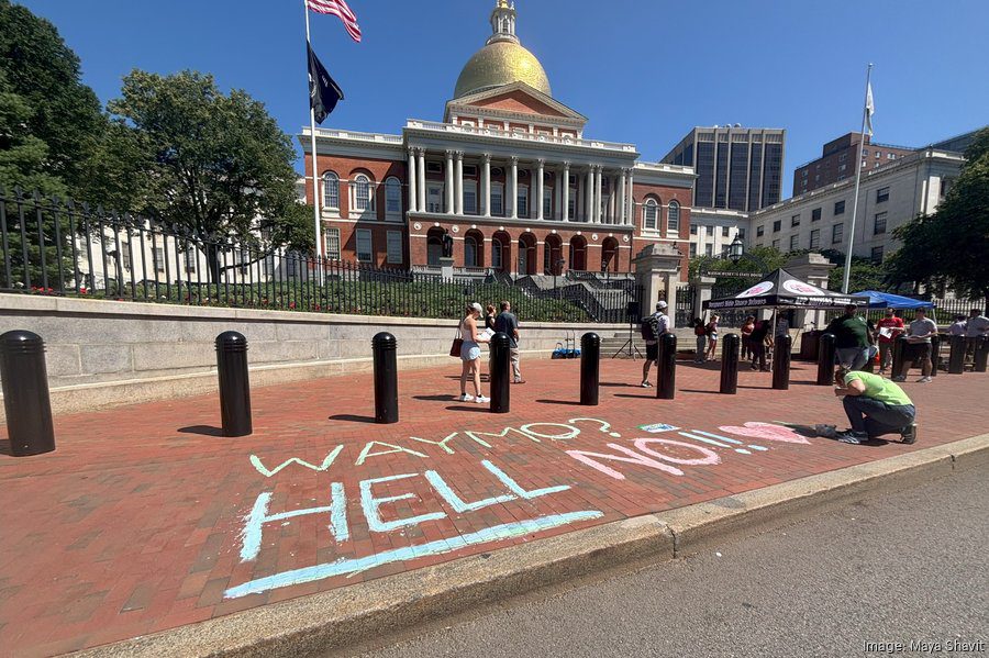 Union workers rally to ban Waymo in Boston Union workers rally to ban Waymo in Boston