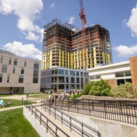 Dorm tower 'topping off' marks a milestone for Simmons University Dorm tower 'topping off' marks a milestone for Simmons University